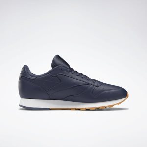 Reebok Classic Leather Turnschuhe Herren - Navy/Weiß - DE 574-JSF